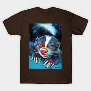 Colorful Skunk Design T-Shirt